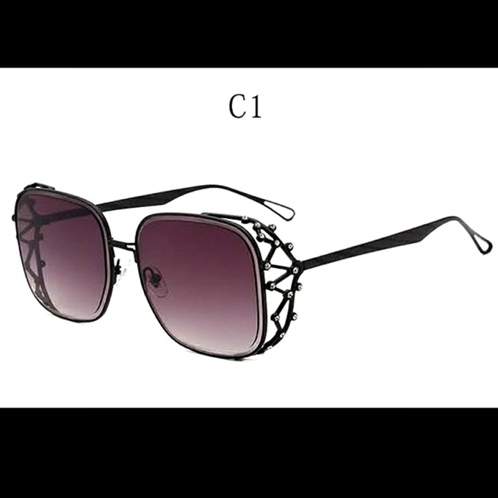 New Women's Polarized Luxury Square Oversized Sunglasses - Picture 8 of 8